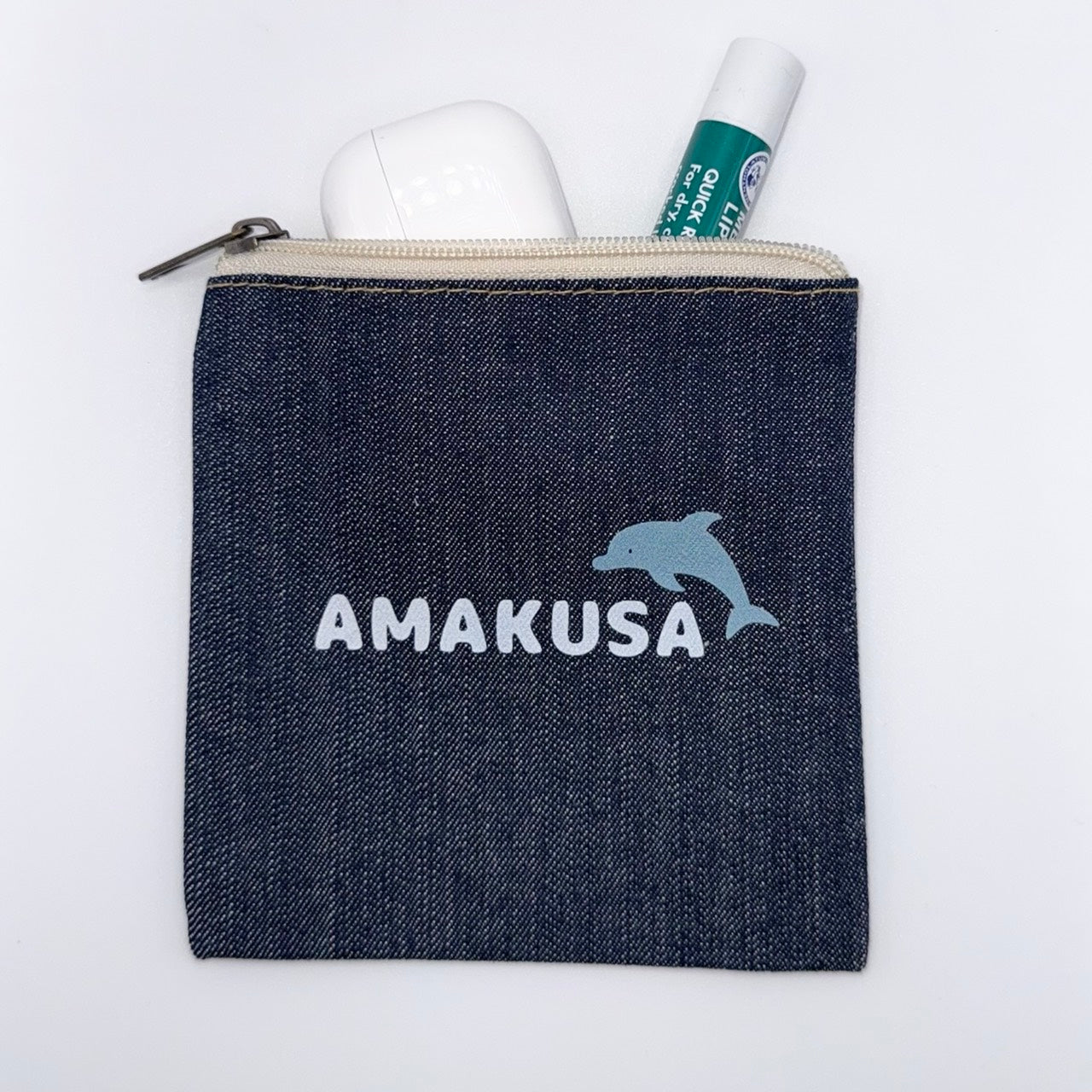 天草デニムポーチ（AMAKUSAロゴ）
